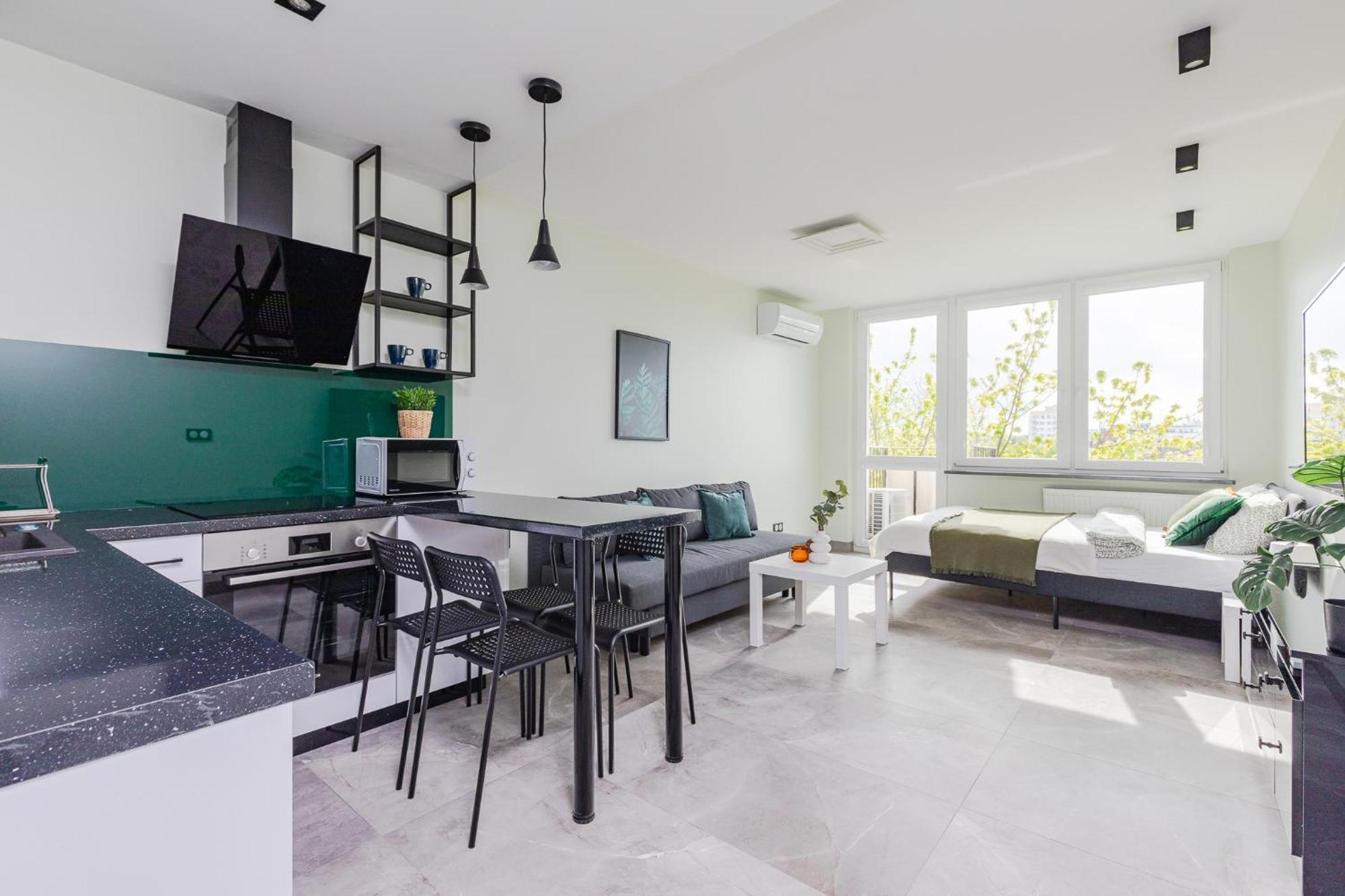 Superapart Saska 48A, Sleek 6Th-Floor Studio With Balcony & Elevator Access Warsaw Exterior photo